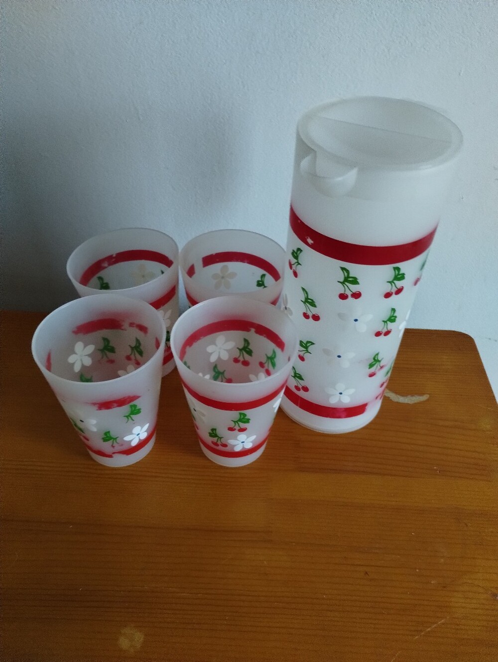Vintage Pitcher Set Plastic